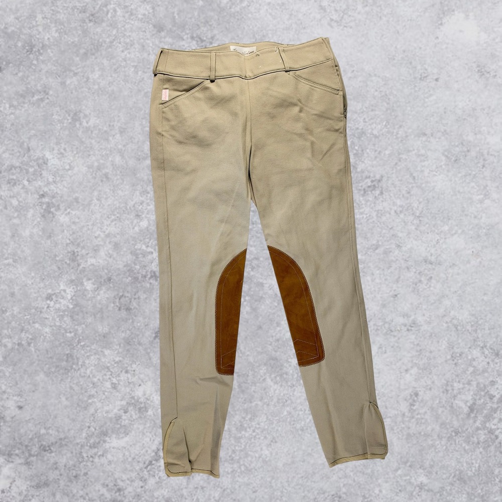The Tailored Sportsman Womens Tan English Riding Breeches Size 28 Made in USA
